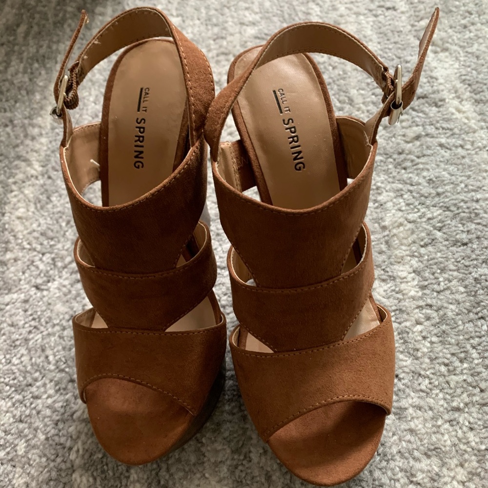 Brown Wedged Heels
